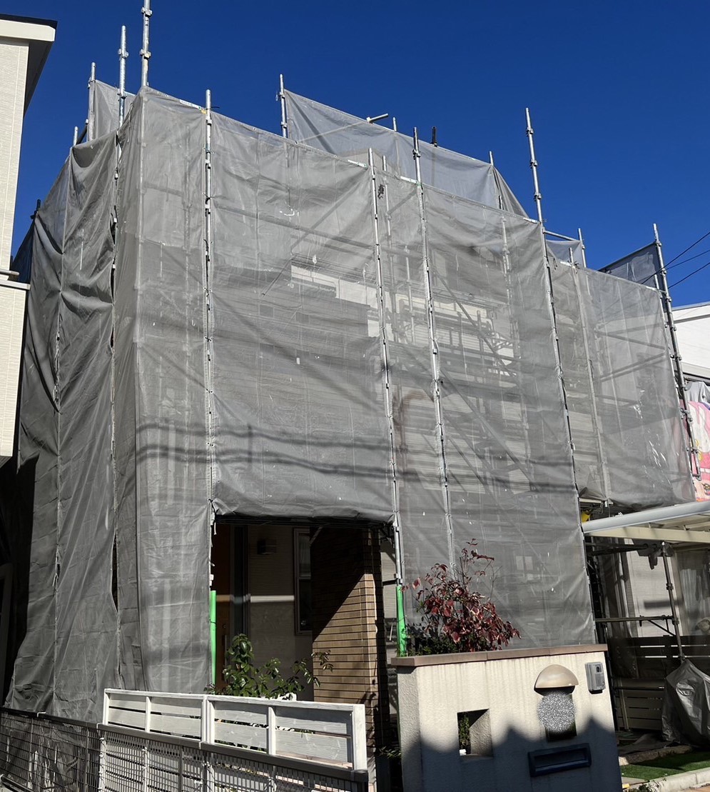 北名古屋市　O様邸　外壁＋屋根塗装工事スタートです！