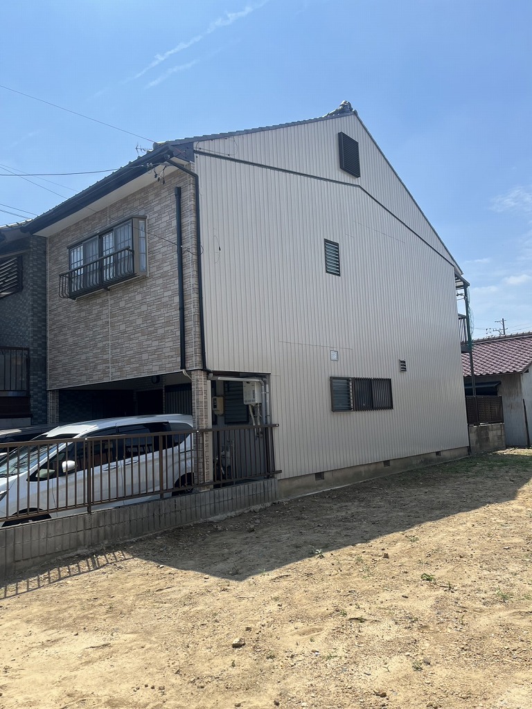異素材貼分外壁　外壁2面塗装施工事例　クリヤー・ベージュ系　北名古屋市K様　(NO.24897)