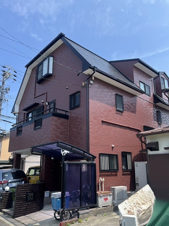 築30年3階建て　高耐久スーパームキコート　外壁・屋根塗装工事施工事例　ブラウン系　岩倉市I様（NO.24771）