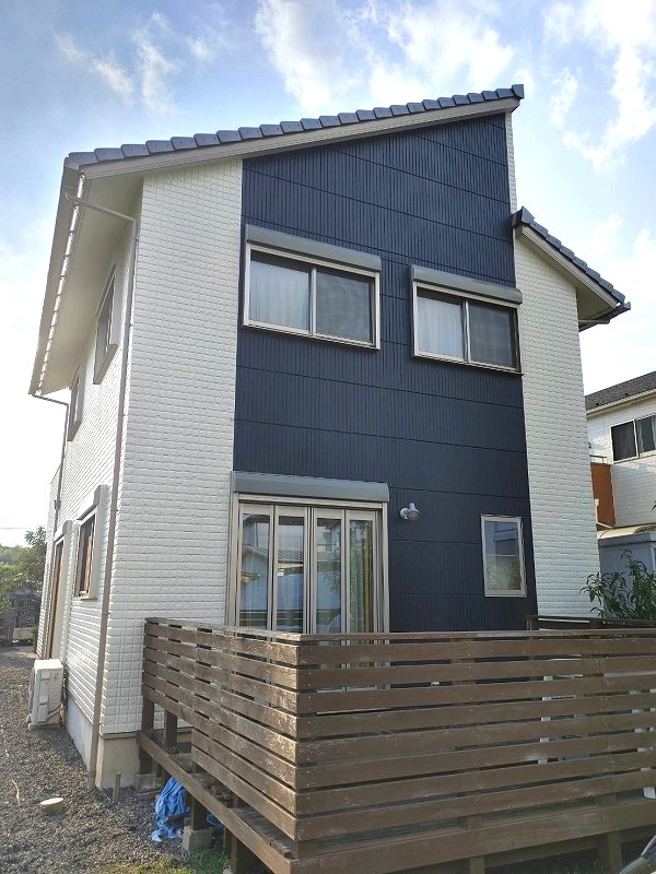 築15年ALCパネル　高耐久スーパームキコート　外壁塗装工事施工事例　ベージュ系　一宮市M様（NO.24960)
