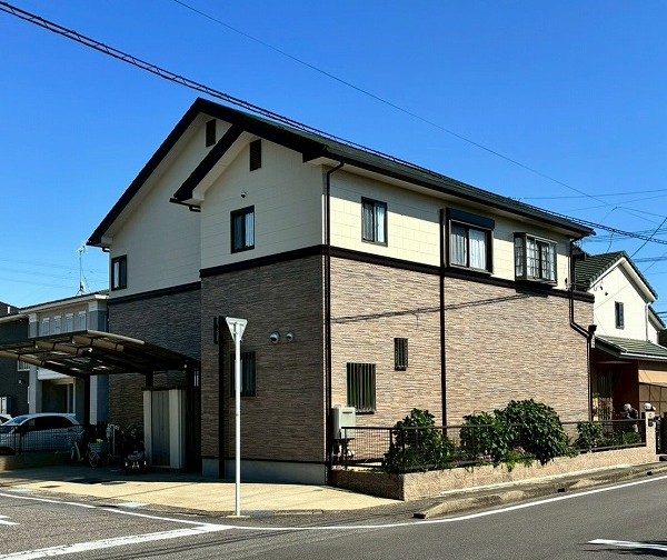 外壁塗装｜高耐久スーパームキコート　外壁塗装工事施工事例　クリヤー・ベージュ系　北名古屋市U様（NO.27617）