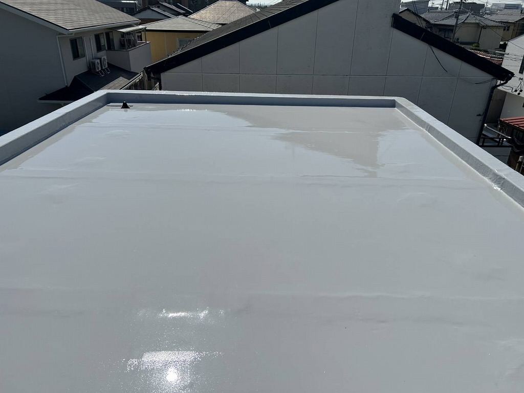 屋上防水｜ウレタン塗膜防水、通気緩衝工法62㎡の施工事例　岩倉市I様邸　(No.27726）