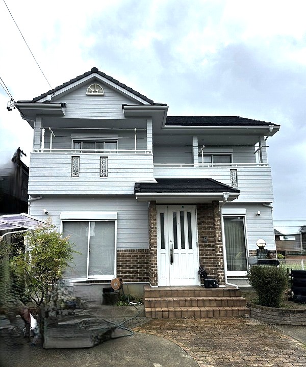 外壁塗装｜塗装　高耐久スーパームキコートで外壁塗装事例　グレー系　岩倉市S様（NO. 27589 )