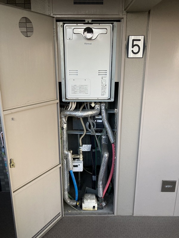 マンション給湯器交換｜リンナイガス給湯器交換工事施工事例　名古屋市I様